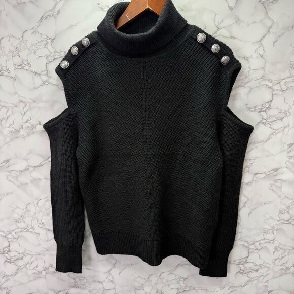 INC International Concepts Women’s Cold Shoulder Sweater sz M Chunky NEW # G825 - Picture 2 of 8